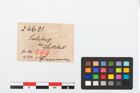 Etikett zu Bronzering (NHMW-PRAE-024621)